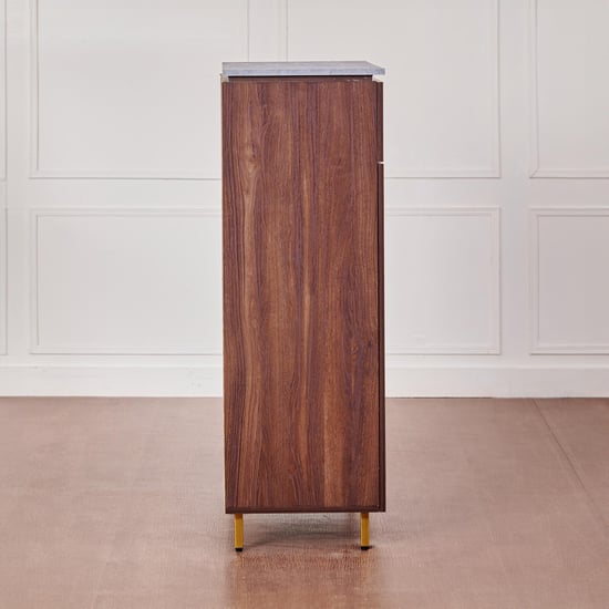 Roger 15 Pairs Shoe Cabinet with Drawer - Brown