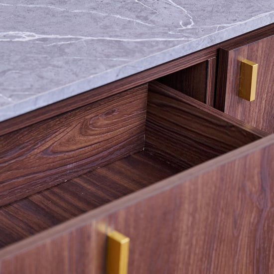 Roger 21 Pairs Shoe Cabinet with Drawer - Brown