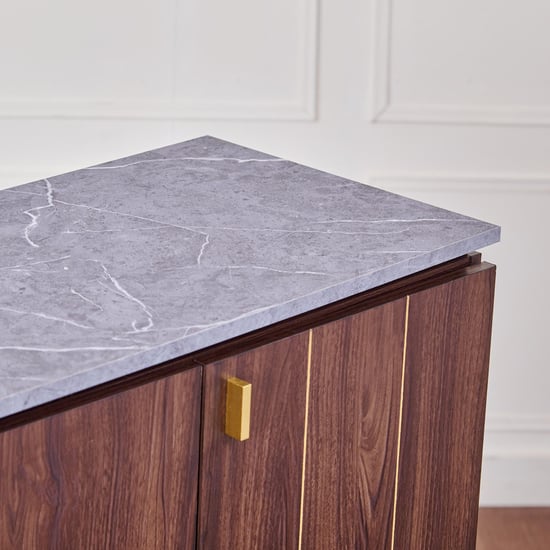 Roger 21 Pairs Shoe Cabinet with Drawer - Brown