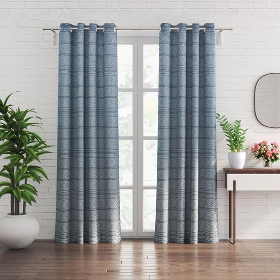 Sketch Set of 2 Jacquard Light Filtering Door Curtains