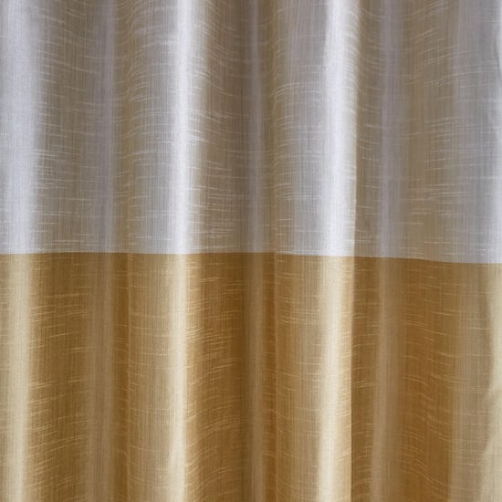 Contempo Set of 2 Colourblocked Room Darkening Window Curtains