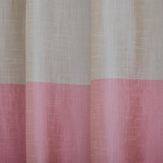 Contempo Set of 2 Colourblocked Room-Darkening Window Curtains