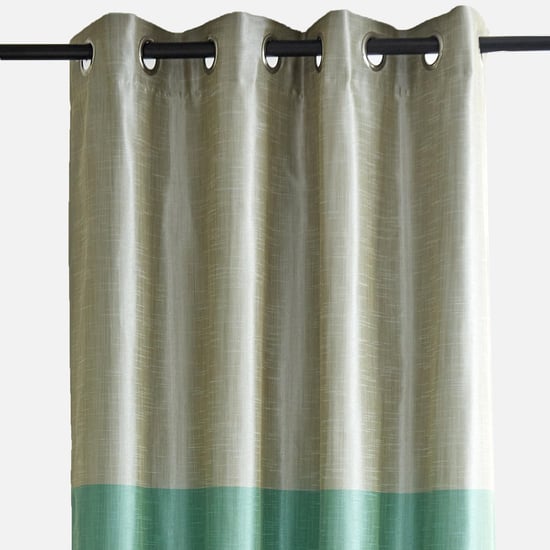 Contempo Set of 2 Colourblocked Room Darkening Door Curtains - 8.3ft (225cm)