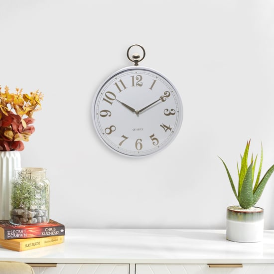 Casablanca Glass Wall Clock with Stopper - 30x38cm