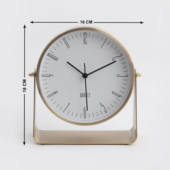 Casablanca Aluminium Table Clock - 16cm