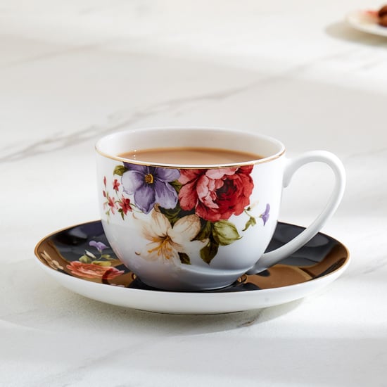 Signature Series Bone China Printed Cup and Saucer - 240ml