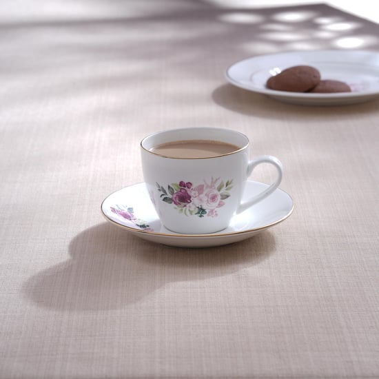 Lucas Roohi Bone China Floral Cup and Saucer - 210ml