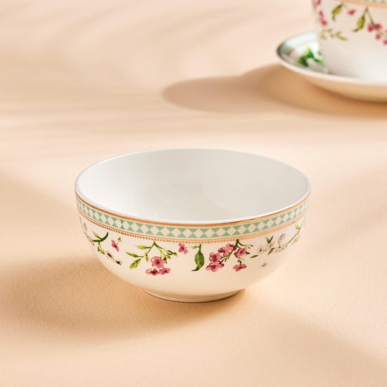 Hoovu Bone China Printed Katori - 240ml