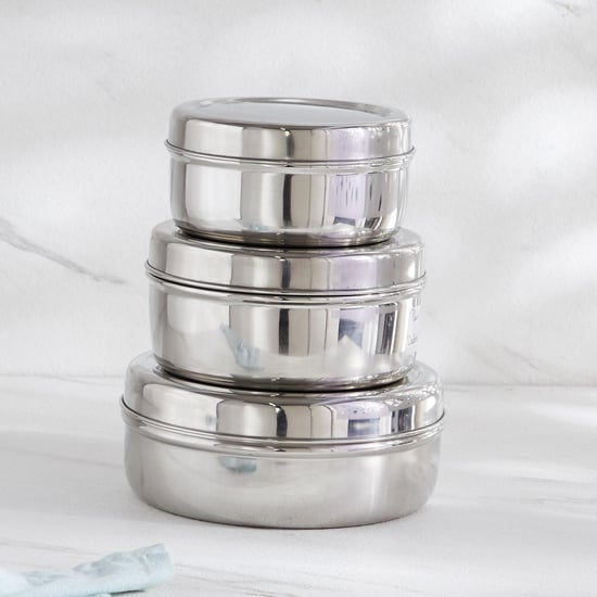 Glovia Coropuna Set of 3 Stainless Steel Containers