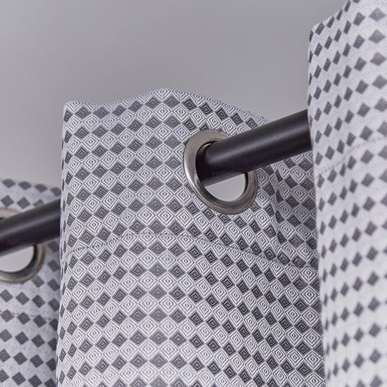 Alexis Diamond Set of 2 Jacquard Room Darkening Door Curtains