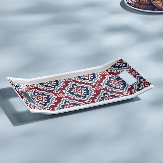 Meadows Theme Melamine Printed Serving Tray - 30x18cm