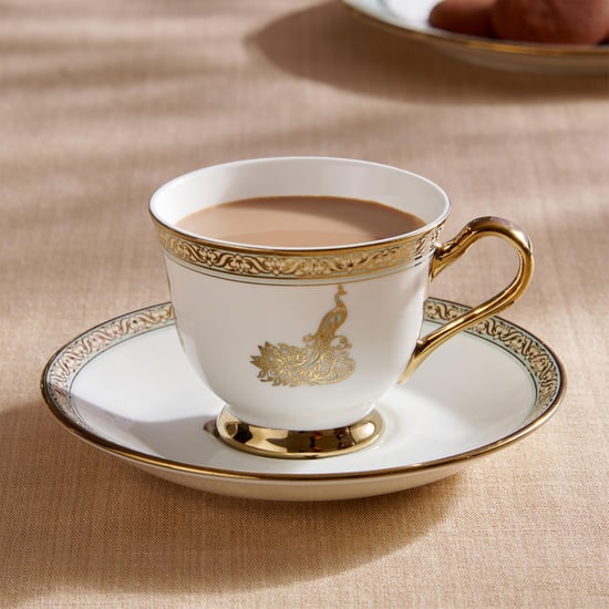 Midas Bone China Printed Cup and Saucer - 150ml