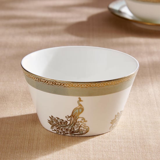 Midas Bone China Printed Serving Bowl - 470ml