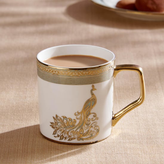 Midas Bone China Printed Coffee Mug - 240ml