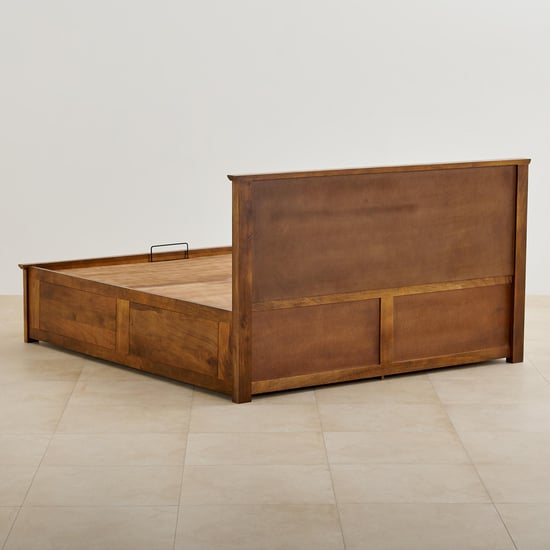 Adana Ziva Queen Bed with Hydraulic Storage - Brown