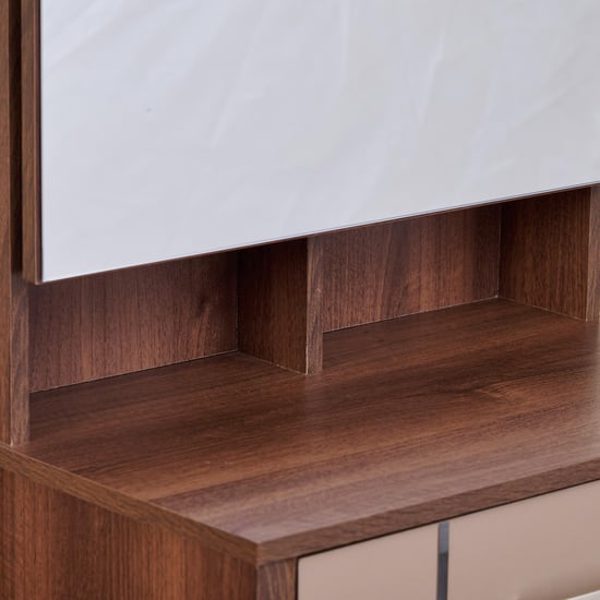 Leon Dresser Mirror with Drawer - Brown