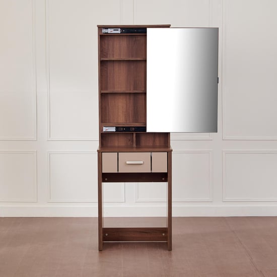 Leon Dresser Mirror with Drawer - Brown