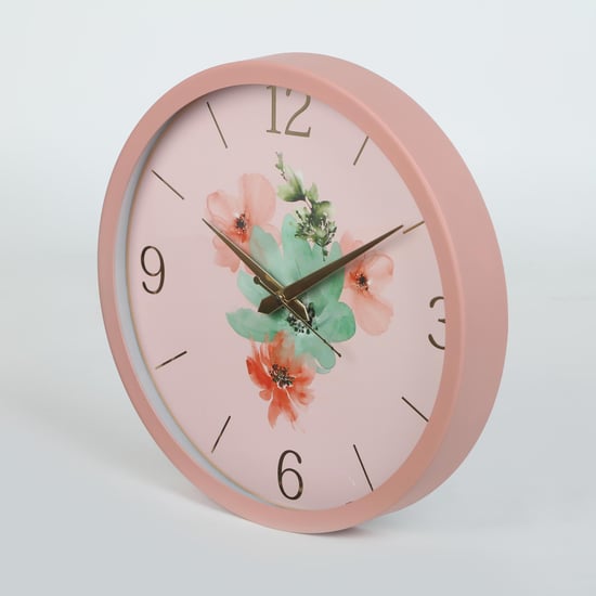 Hello Spring Floral Printed Wall Clock - 30cm