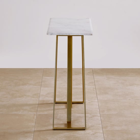 Aristo Marble Top Console Table - White