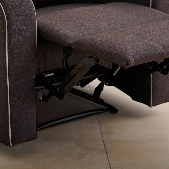 Helios Toledo Fabric 1-Seater Recliner - Brown