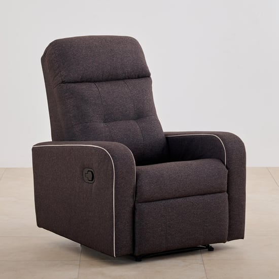 Helios Toledo Fabric 1-Seater Recliner - Brown
