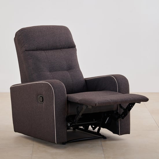 Helios Toledo Fabric 1-Seater Recliner - Brown