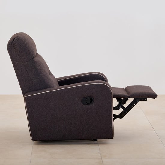 Helios Toledo Fabric 1-Seater Recliner - Brown