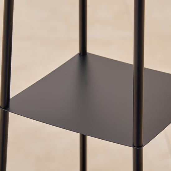 Fluorescence Glint Metal Floor Lamp with Shelves