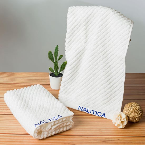 NAUTICA Cross View Set of 2 Cotton Hand Towels - 60x40cm