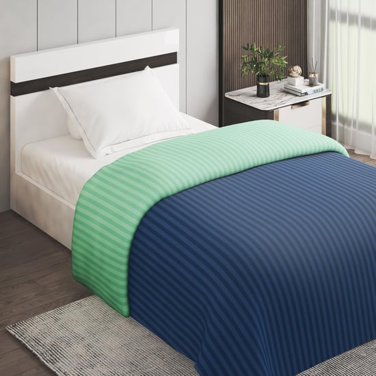 Pacific Juniper Microfibre Striped Single Comforter