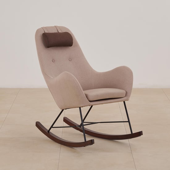 (Refurbished) Arnold Fabric Rocking Chair - Beige