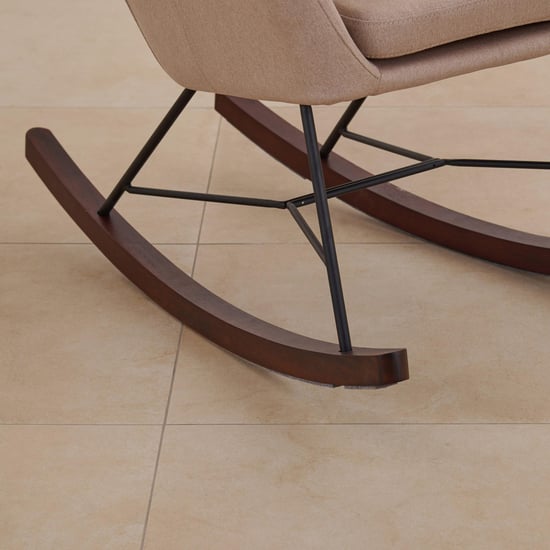 (Refurbished) Arnold Fabric Rocking Chair - Beige