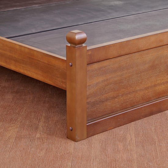 Cleopatra Solid Wood King Bed - Brown