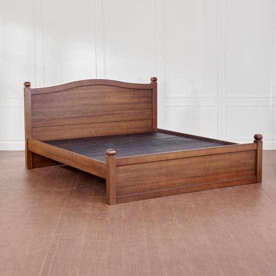 Cleopatra Solid Wood King Bed - Brown