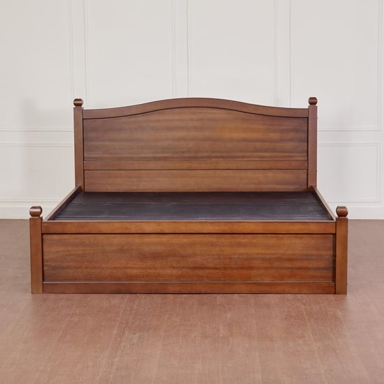 Cleopatra Solid Wood King Bed - Brown