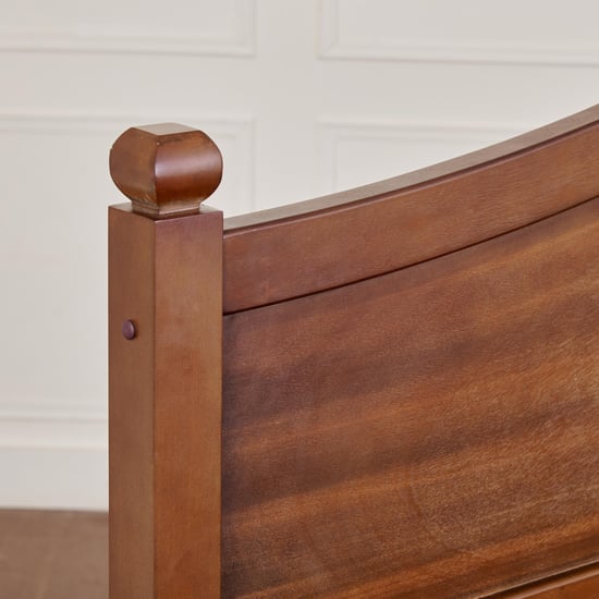 Cleopatra Solid Wood King Bed - Brown