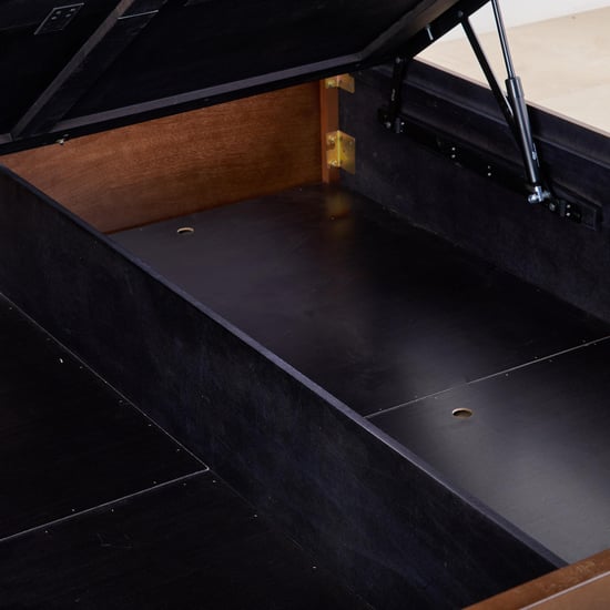 My Bed Cleopatra Solid Wood King Bed with Hydraulic Storage - Brown