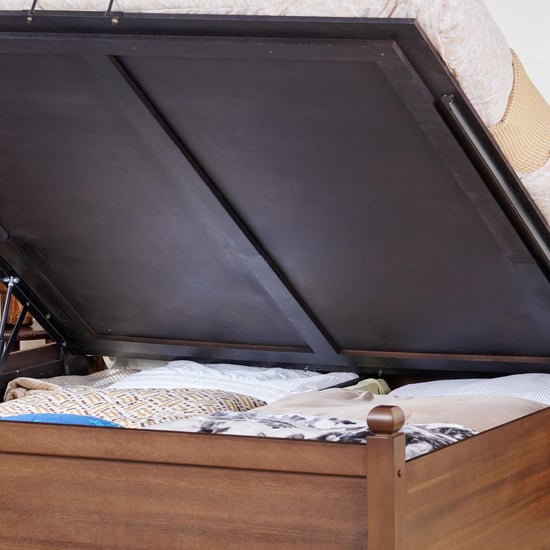 My Bed Cleopatra Solid Wood King Bed with Hydraulic Storage - Brown