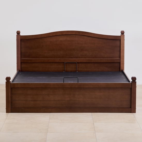 My Bed Cleopatra Solid Wood King Bed with Hydraulic Storage - Brown