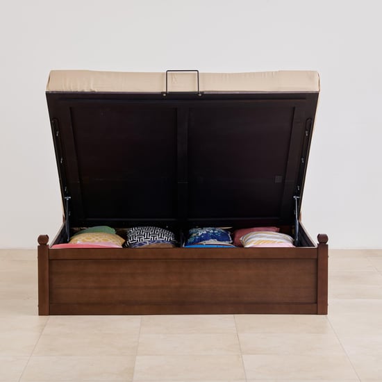 My Bed Cleopatra Solid Wood King Bed with Hydraulic Storage - Brown