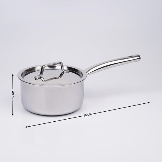 Valeria Carin Stainless Steel Induction Compatible Sauce Pan with Lid - 2.3L