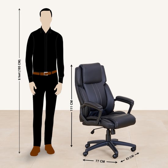 Hawking Faux Leather Office Chair - Black