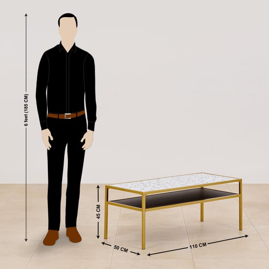 Helios Calisto Metal Coffee Table - Gold