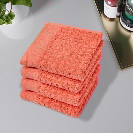 CANNON West Avenue Set of Cotton Face Towels 30x30cm Peach