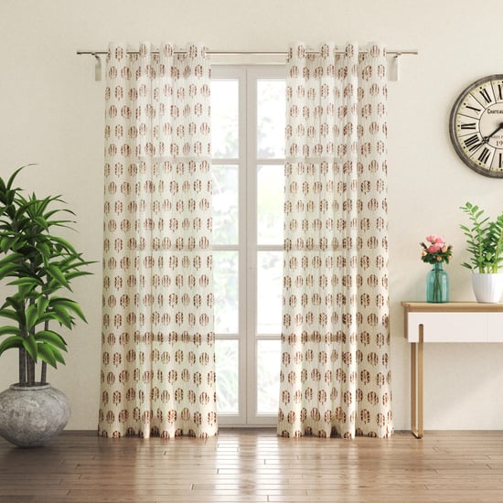 Corsica Set of 2 Printed Sheer Door Curtains