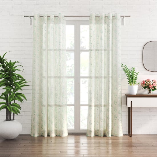 Corsica Set of 2 Printed Sheer Door Curtains