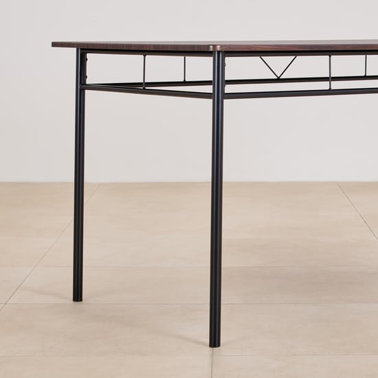 Helios Lucia 6-Seater Dining Set with Chairs and Bench - Brown