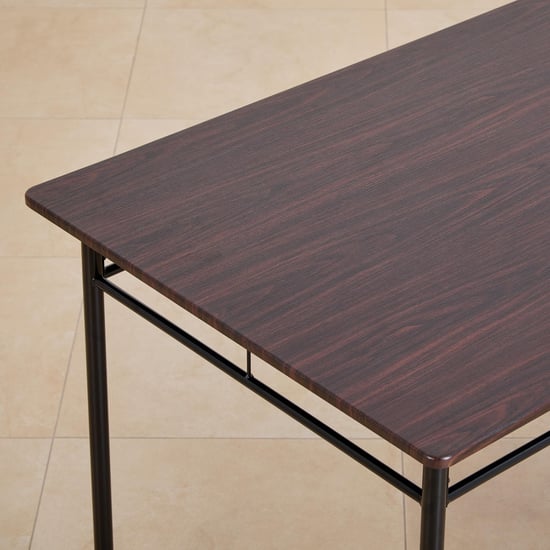 Helios Lucia 6-Seater Dining Set with Chairs and Bench - Brown