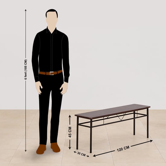 Helios Lucia 6-Seater Dining Set with Chairs and Bench - Brown