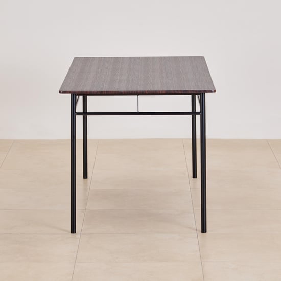 Helios Lucia 6-Seater Dining Set with Chairs and Bench - Brown